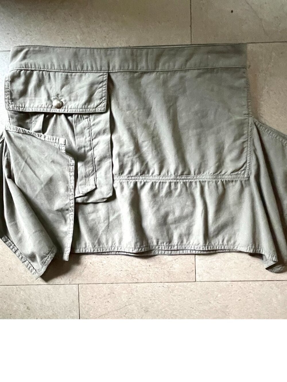 Stella McCartney khaki green mini skirt - Made in Italy-Sz. 10